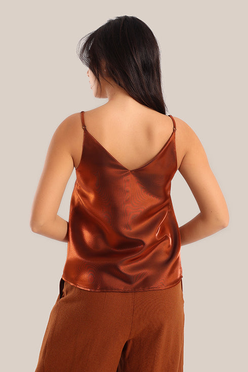 Satin sleeveless top